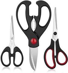 `QtoiKce Kitchen Shears Set – 3 Pack Stainless Steel